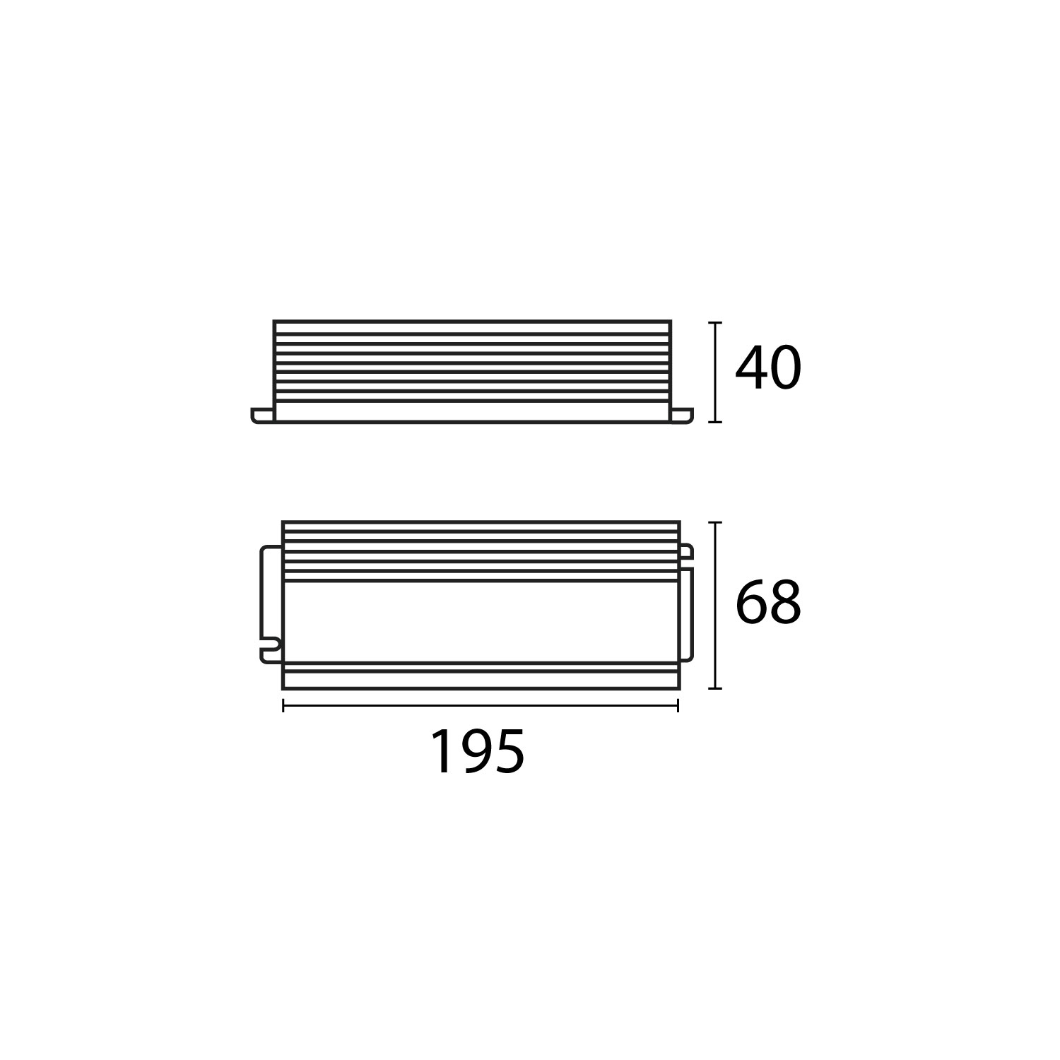 Esquema con medidas de Driver 150 W