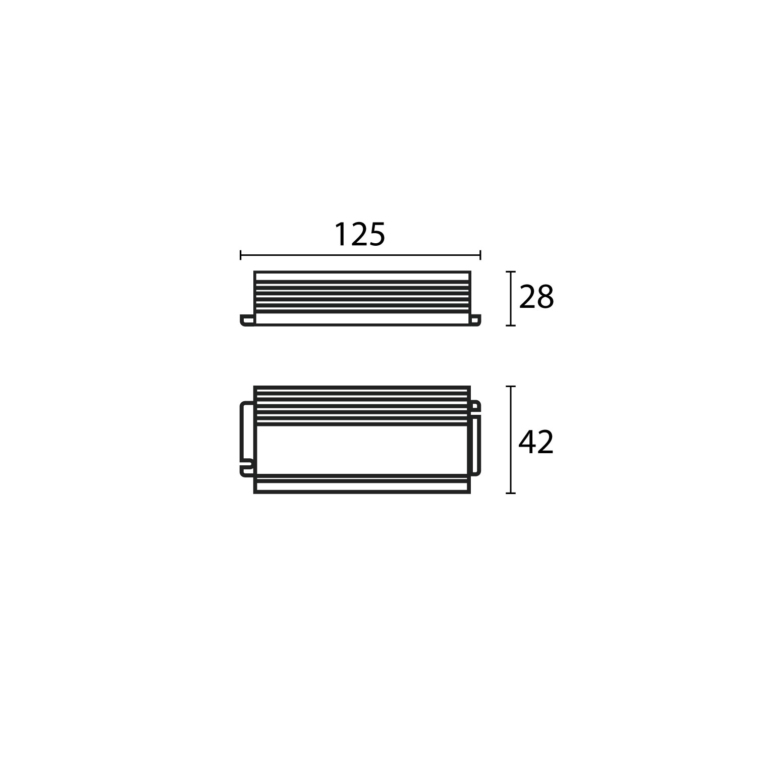 Esquema con medidas de Driver 30 W TRIAC IP 67