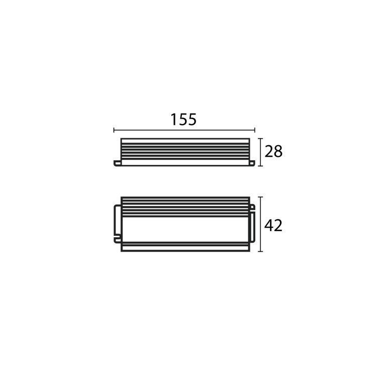 Esquema con medidas de Driver 60 W TRIAC IP 67