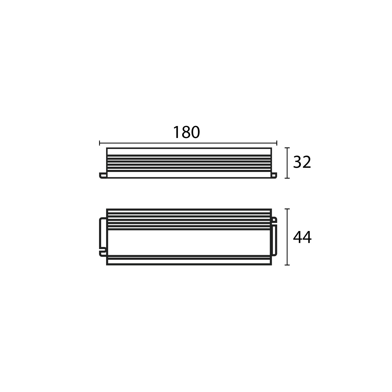 Esquema con medidas de Driver 100 W TRIAC IP 67