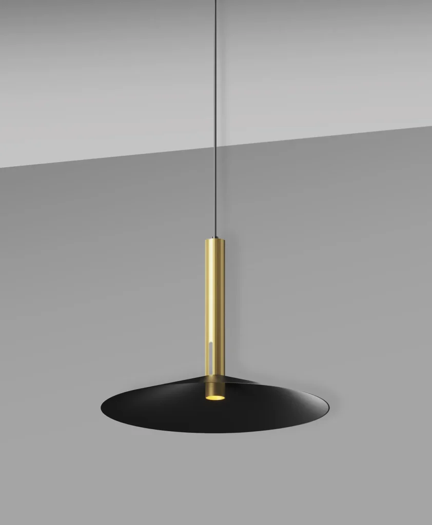 Kaleidos colgante tubular tipo disco plano